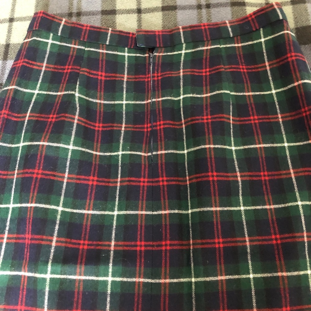 Vintage 70’s Plaid Wool Skirt Excellent!! M - Picture 4 of 4